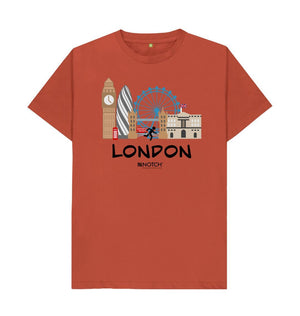 Rust London Marathon Men's T-Shirt - Black Text