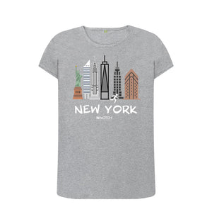 Athletic Grey New York 26.2  White Text Women's T-Shirt
