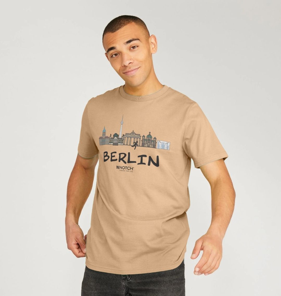 Men's 26.2 Berlin Black Text T-Shirt