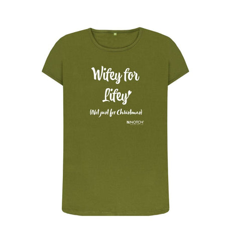 Moss Green Women's Wifey For Lifey T-Shirt