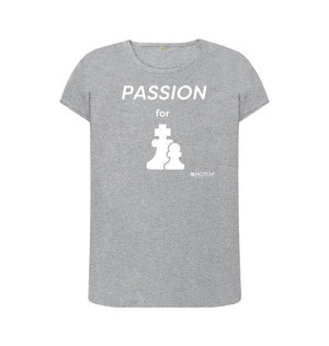 Athletic Grey Women's Passion For Chess T-Shirt