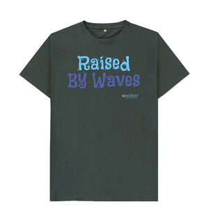 Dark Grey Man's Raised By Waves T-Shirt