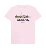 Pink Berlin 26.2 Black Text Men's T-Shirt