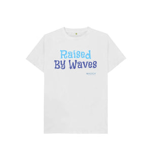 White Kid's Raised By Waves T-Shirt