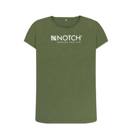 Khaki Women's Notch Logo T-Shirt