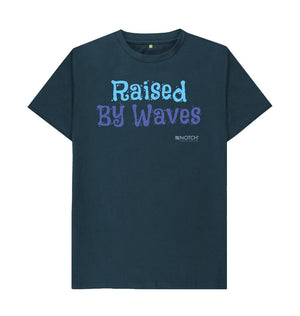 Denim Blue Man's Raised By Waves T-Shirt