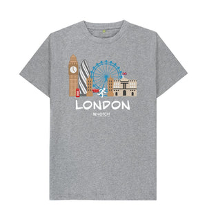 Athletic Grey London 26.2 White Text Men's T-Shirt