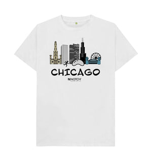 White Chicago  26.2  Black Text Men's  T-Shirt