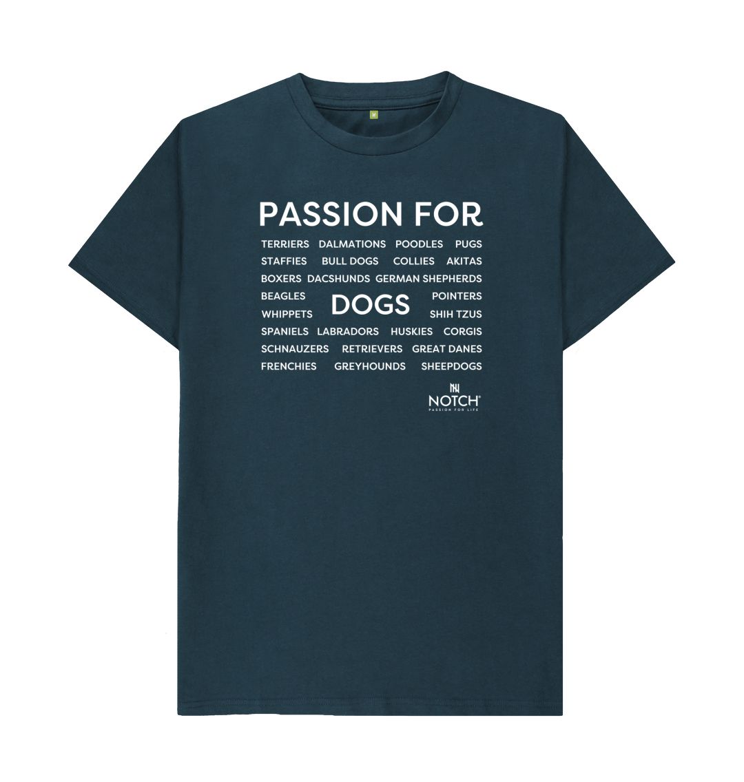 Denim Blue Men's Passion For Dogs T-Shirt