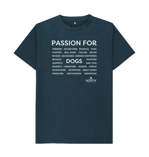 Denim Blue Men's Passion For Dogs T-Shirt