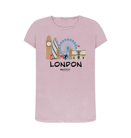 Mauve Women's 26.2 London Black Text T-Shirt