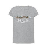 Athletic Grey Berlin 26.2 White Text Women's T-Shirt