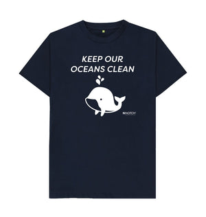 Navy Blue Men's Keep Our Oceans Clean T-Shirt