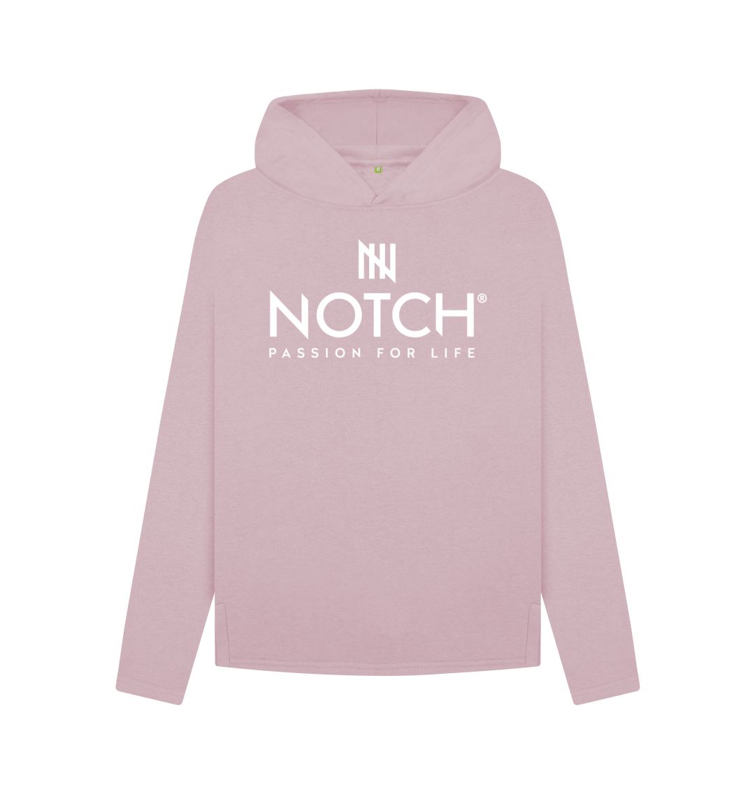 Mauve Women's Relaxed Fit Notch Hoodie