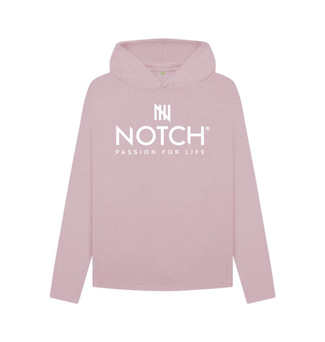 Mauve Women's Relaxed Fit Notch Hoodie