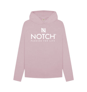 Mauve Women's Relaxed Fit Notch Hoodie