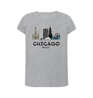 Athletic Grey Chicago 26.2 Black Text Women's T-Shirt