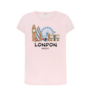 Pink Women's 26.2 London Black Text T-Shirt