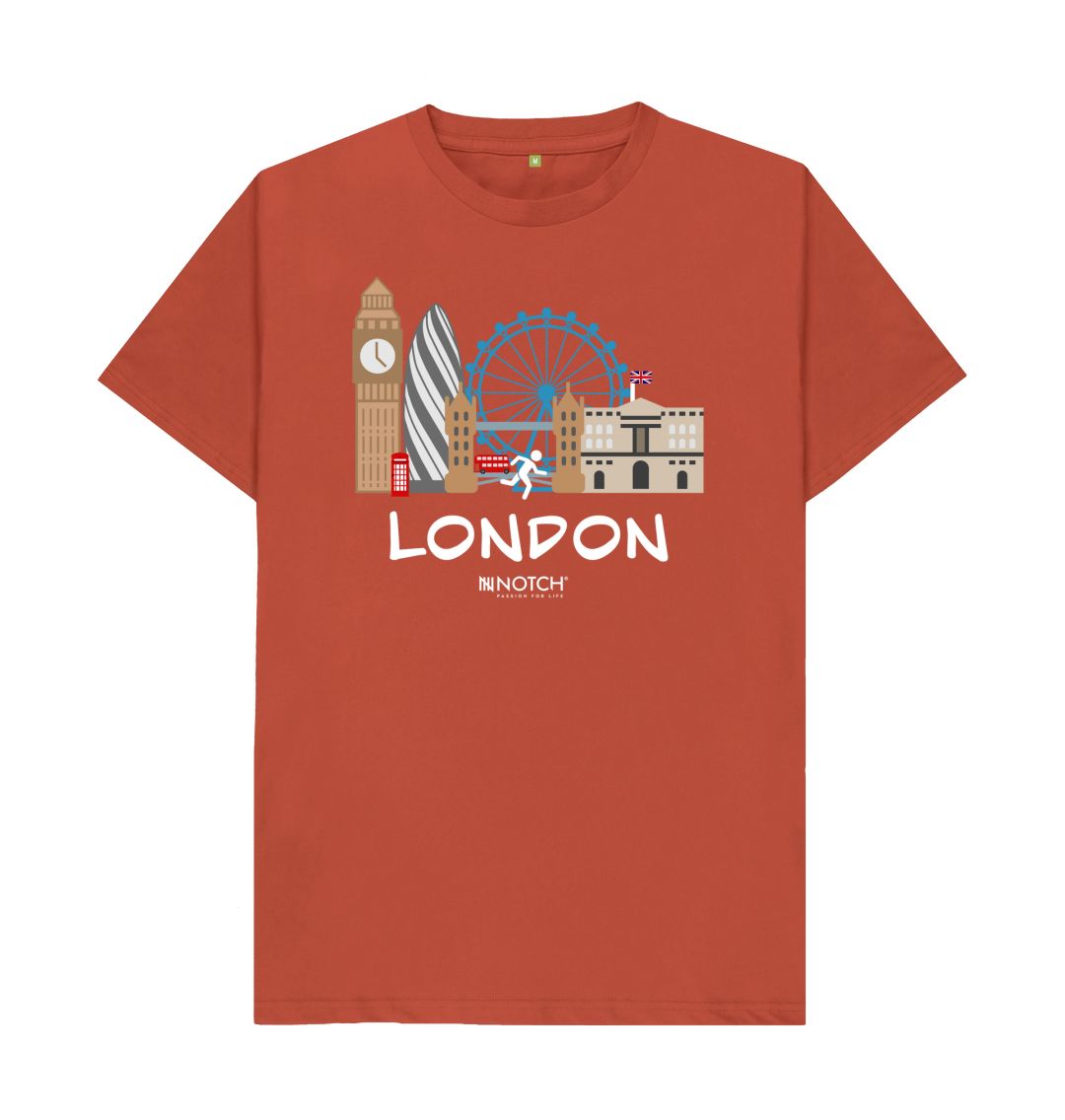 Rust London 26.2 White Text Men's T-Shirt
