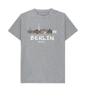 Athletic Grey Berlin 26.2 White Text Men's T-Shirt