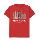 Red New York 26.2 White Men's T-Shirt
