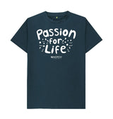Denim Blue Men's White Bubble Passion For Life T-Shirt