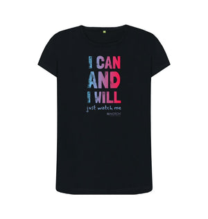 Black Women's I Can and I Will T-Shirt