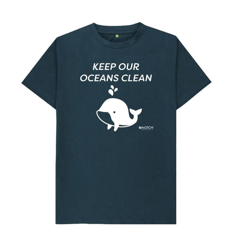 Denim Blue Men's Keep Our Oceans Clean T-Shirt