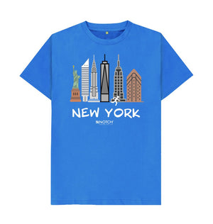 Bright Blue New York 26.2 White Men's T-Shirt