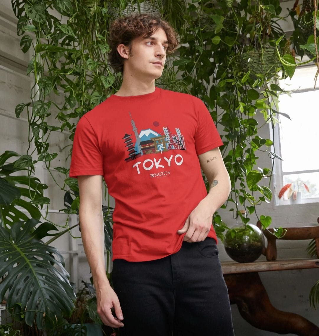 Men's 26.2 Tokyo White Text T-Shirt