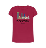 Cherry Boston 26.2 Black Text Women's T-Shirt