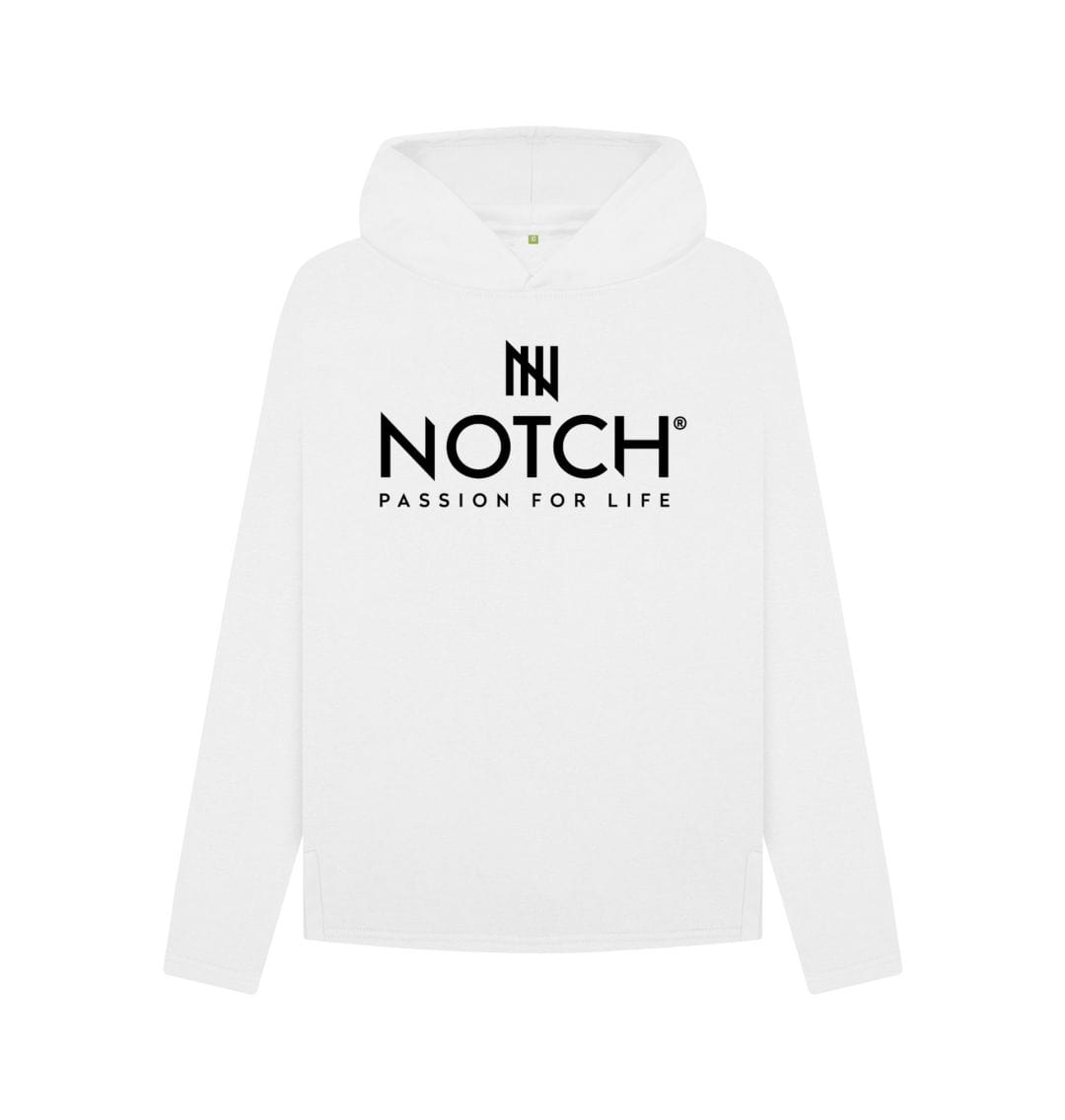 White Women's White Notch Hoodie