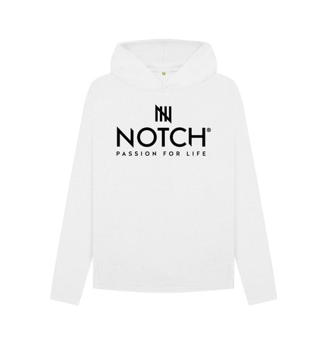 White Women's White Notch Hoodie