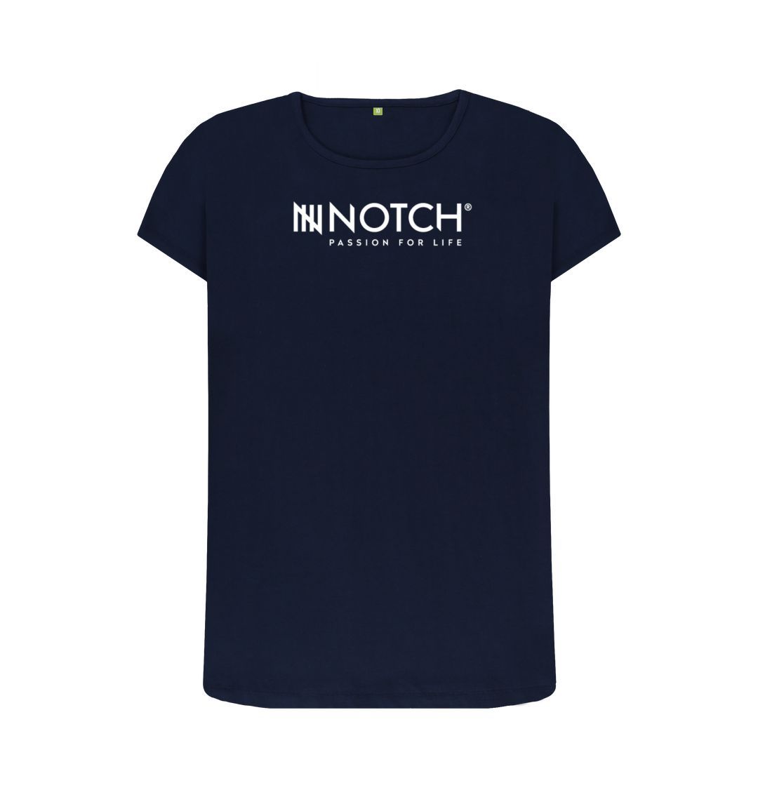 Navy Blue Women's Notch Logo T-Shirt