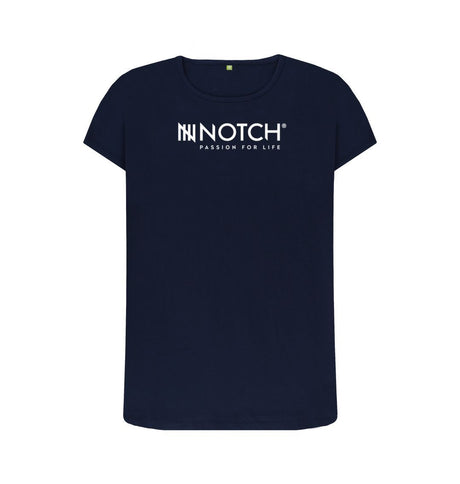Navy Blue Women's Notch Logo T-Shirt