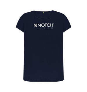 Navy Blue Women's Notch Logo T-Shirt