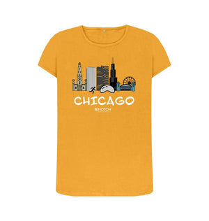 Mustard Chicago 26.2 White Text Women's T-Shirt
