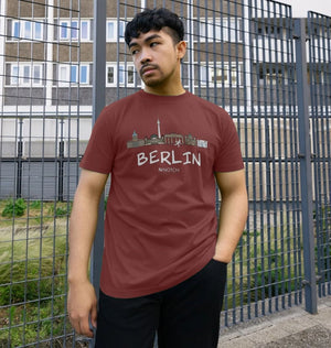 Men's 26.2 Berlin White Text T-Shirt